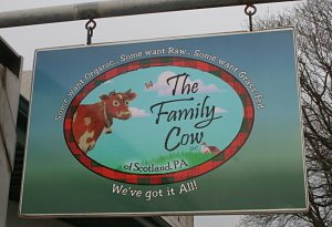 Family Cow sign
