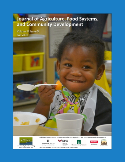 Cover of JAFSCD with child eating local cantaloupe