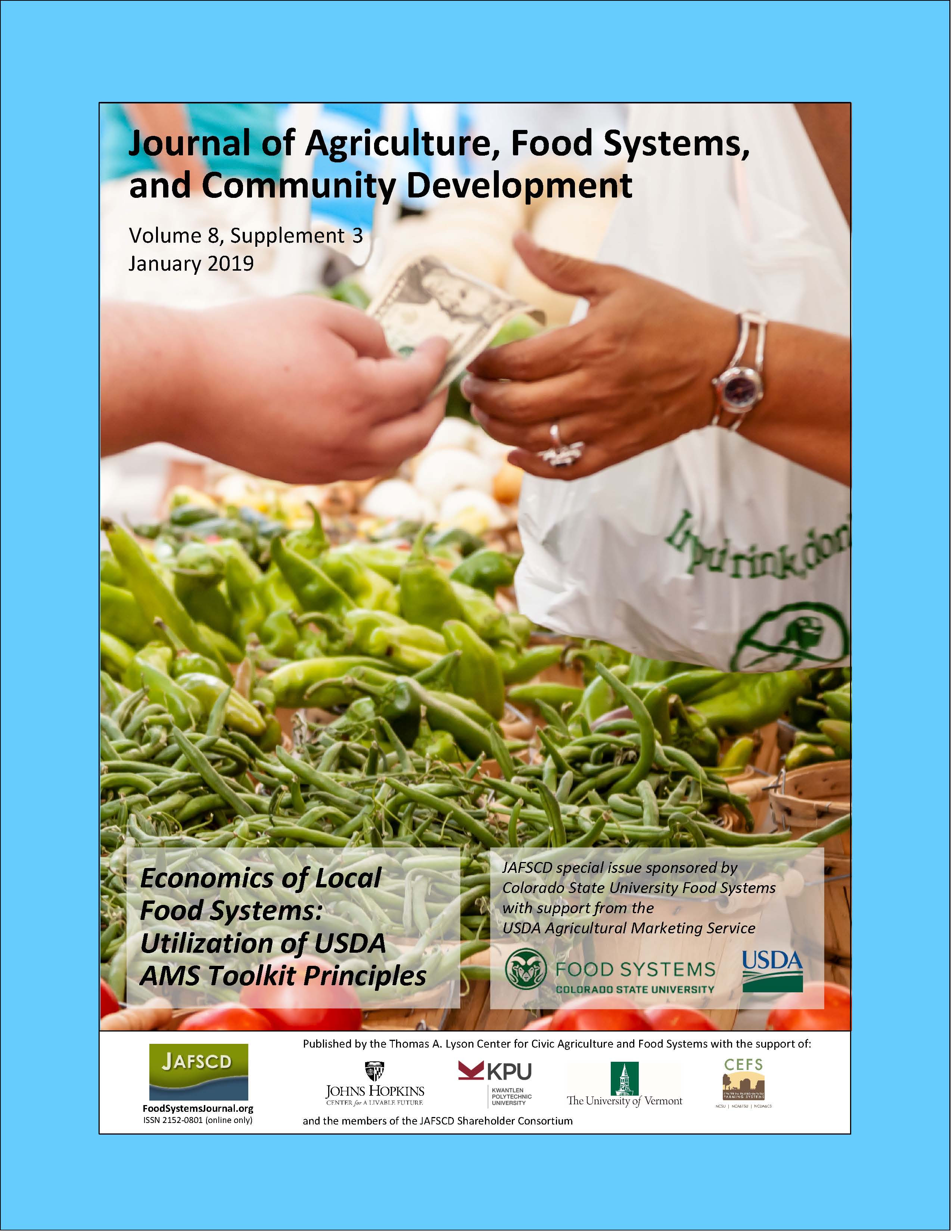 Cover of special issue on Economics of Local Food Systems: Utilization of USDA AMS Toolkit Principles