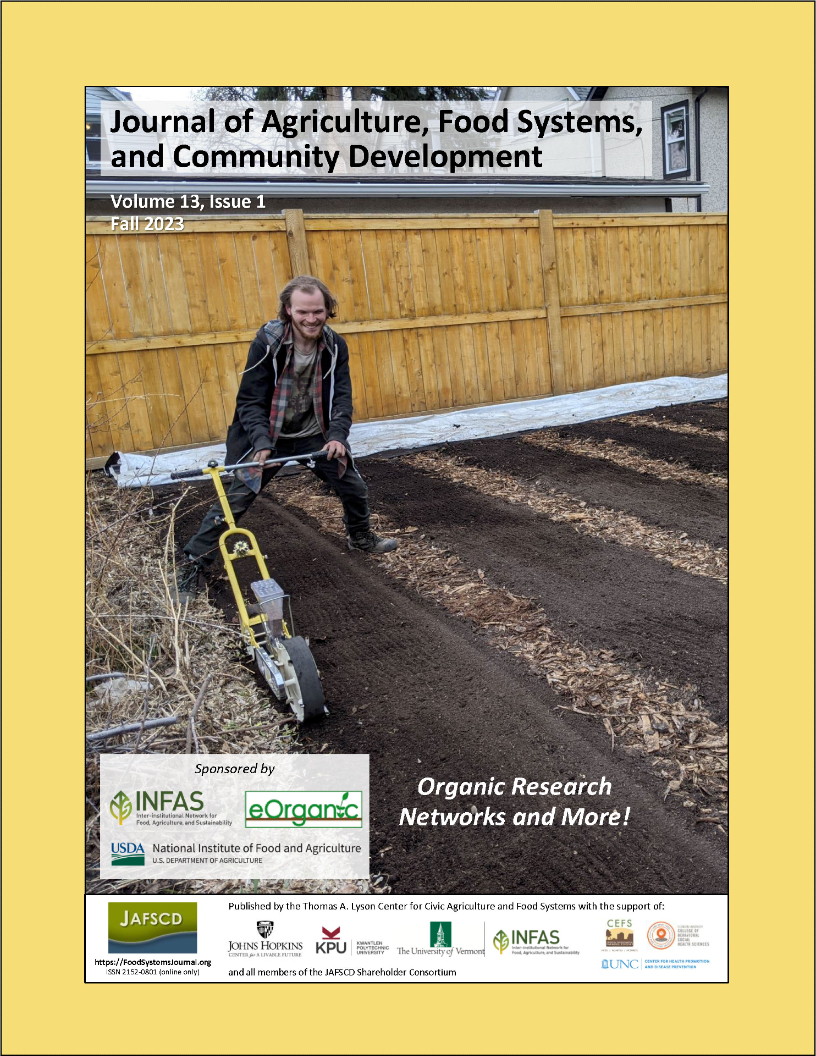 On our cover, Michael Gavin uses a seeder to plant a spring crop in one of the SPIN (Small plot IN-tensive) back-yard plots in Calgary, Alberta, Canada.